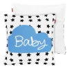 Poduszka Domarex Hello Baby & Love, niebieski nadruk
