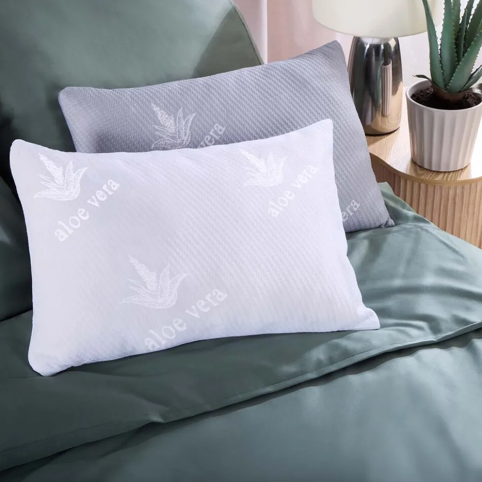Poduszka ortopedyczna Smukee Home Aloe Vera 60 x 40, szara