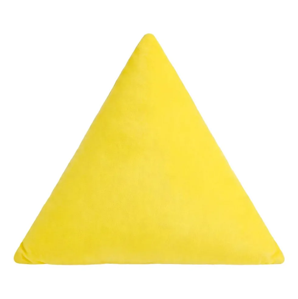 Poduszka trójkąt Domarex Shape 3D, żółta