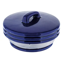 Pojemnik ceramiczny z pokrywką Tadar Folklor, 900 ml, biały