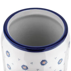 Pojemnik ceramiczny z pokrywką Tadar Folklor, 900 ml, biały