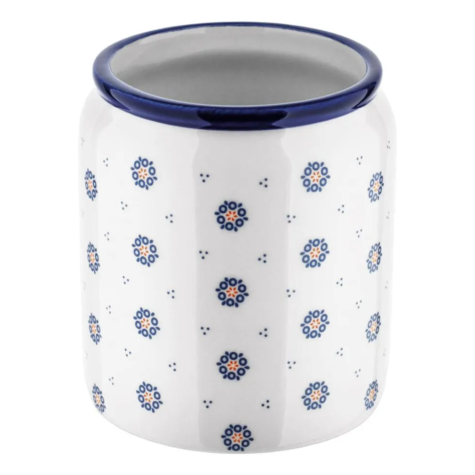 Pojemnik ceramiczny z pokrywką Tadar Folklor, 900 ml, biały