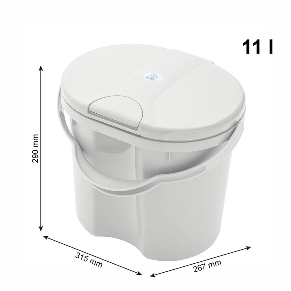 Pojemnik na pieluchy Rotho Tilo, 11 l, biały