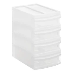 Pojemnik z 4 szufladami 14,1 x 19,5 x 23,3 cm Rotho Tower, transparentny