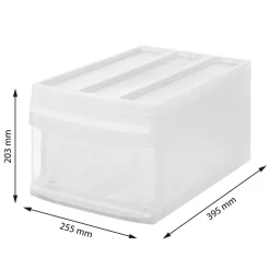 Pojemnik z szufladą 25,5 x 39,5 x 20,3 cm Rotho Systemix, transparentny