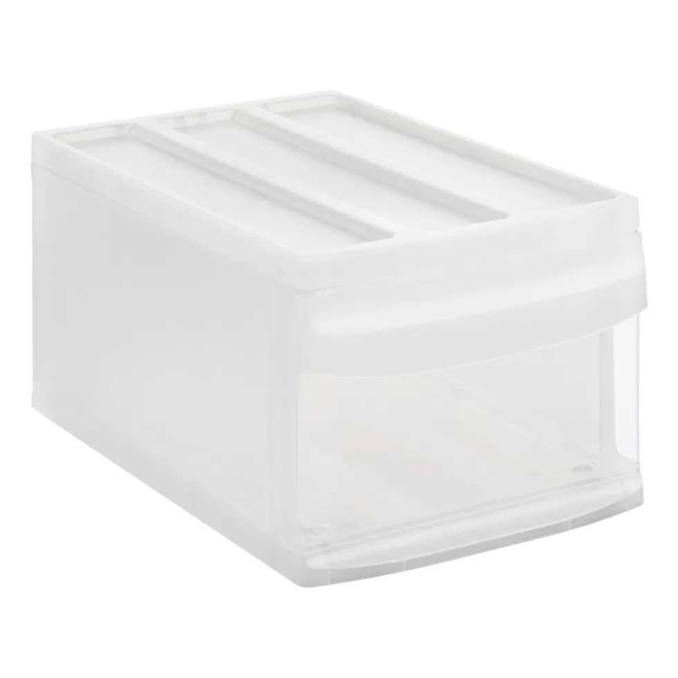 Pojemnik z szufladą 25,5 x 39,5 x 20,3 cm Rotho Systemix, transparentny