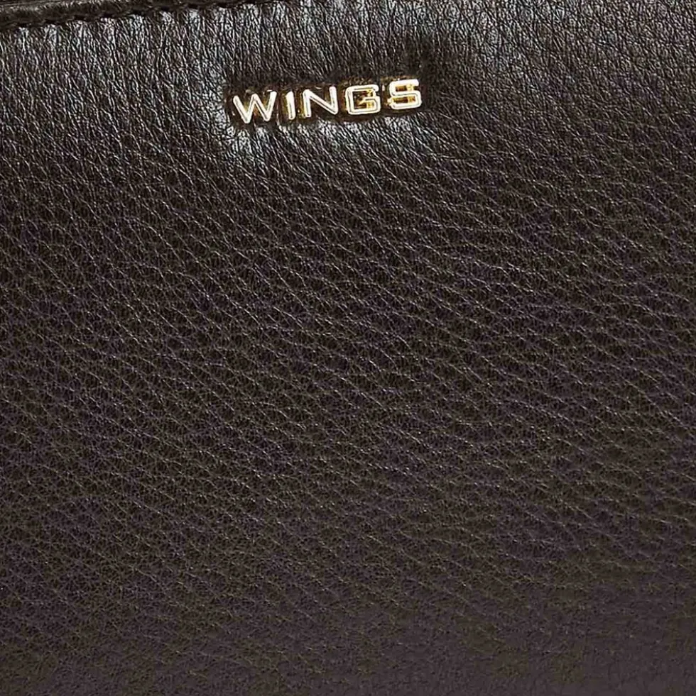 Portfel damski skórzany Wings 2W9, czarny