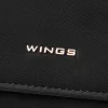 Portfel damski Wings Willow WLL01, 13 x 9 x 2 cm, czarny
