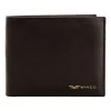 Portfel męski ze skóry bydlęcej Wings, 11 x 13 x 2 cm, RFID, brązowy