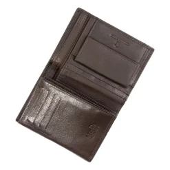 Portfel męski ze skóry bydlęcej Wings, 13 x 10 x 2 cm, RFID, brązowy
