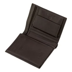 Portfel męski ze skóry koziej Wings, 13 x 10 x 2 cm, RFID, brązowy