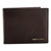 Portfel męski ze skóry koziej Wings, 11 x 13 x 2 cm, RFID, brązowy