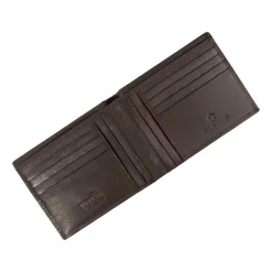 Portfel męski ze skóry koziej Wings, 11 x 13 x 2 cm, RFID, brązowy