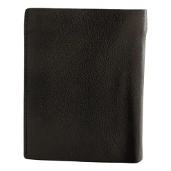 Portfel męski ze skóry koziej Wings, 13 x 10 x 2 cm, RFID, czarny