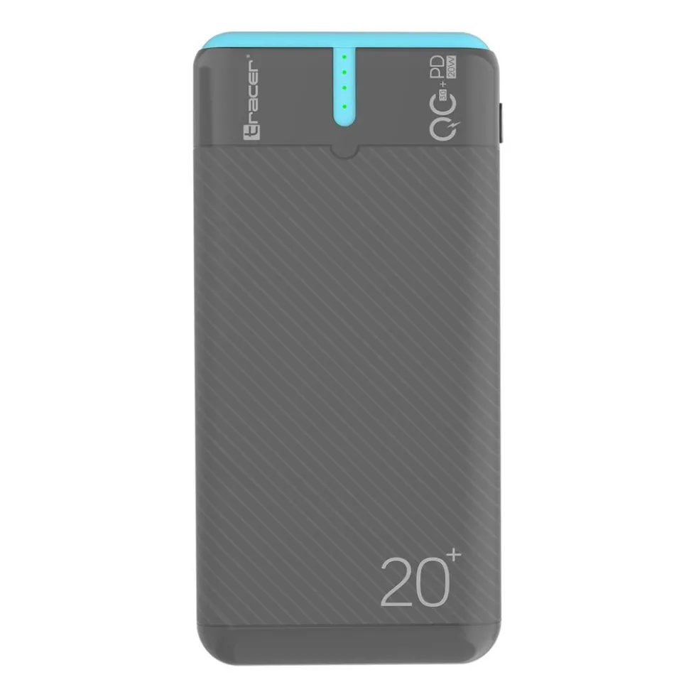 Powerbank Tracer EnerGen, 20000 mAh, szaro-niebieski