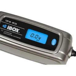 Prostownik do akumulatora IBOX, 6/12 V 4 A, ekran z podświetleniem