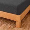 Prześcieradło frotte z gumką 90 x 200 cm Pation Home Luneo, grafitowe