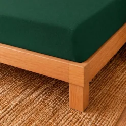 Prześcieradło z gumką 160 x 200 cm Pation Home Nexa, zielone