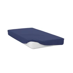 Prześcieradło z gumką 90 x 200 x 25 cm Soft Jersey, granatowe