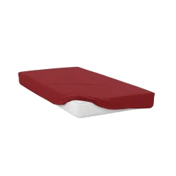 Prześcieradło z gumką 140 x 200 x 25 cm Soft Jersey, czerwone