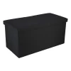 Puf ze schowkiem Smukee Home, 76 x 38 x 38 cm, czarny