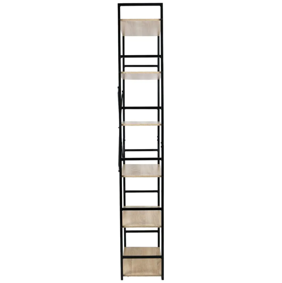 Regał na książki Smukee Home, 176 x 60 x 28 cm, 6 półek, brązowy