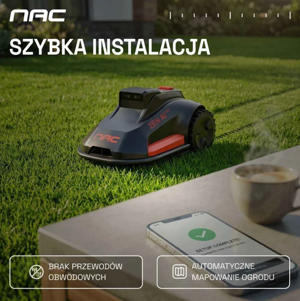 Robot koszący NAC N01000-AI, do 1000 m²
