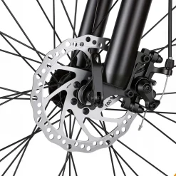 Rower elektryczny MTB Ancheer, 27,5”, czarny z niebieskimi elementami