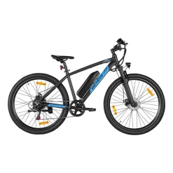 Rower elektryczny MTB Ancheer, 27,5”, czarny z niebieskimi elementami