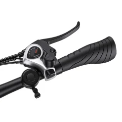 Rower elektryczny MTB Ancheer, 27,5”, czarny z niebieskimi elementami