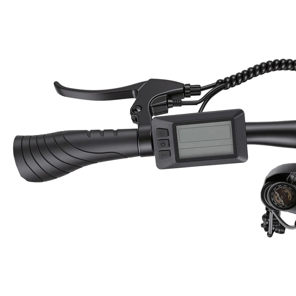 Rower elektryczny MTB Ancheer, 27,5”, czarny z zielonymi elementami