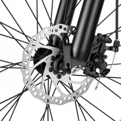 Rower elektryczny MTB Ancheer, 27,5”, czarny z zielonymi elementami
