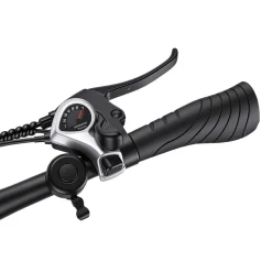 Rower elektryczny MTB Ancheer, 27,5”, czarny z zielonymi elementami