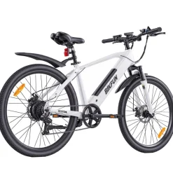 Rower elektryczny MTB Bikfun AMAK00054, koła 26'', biały