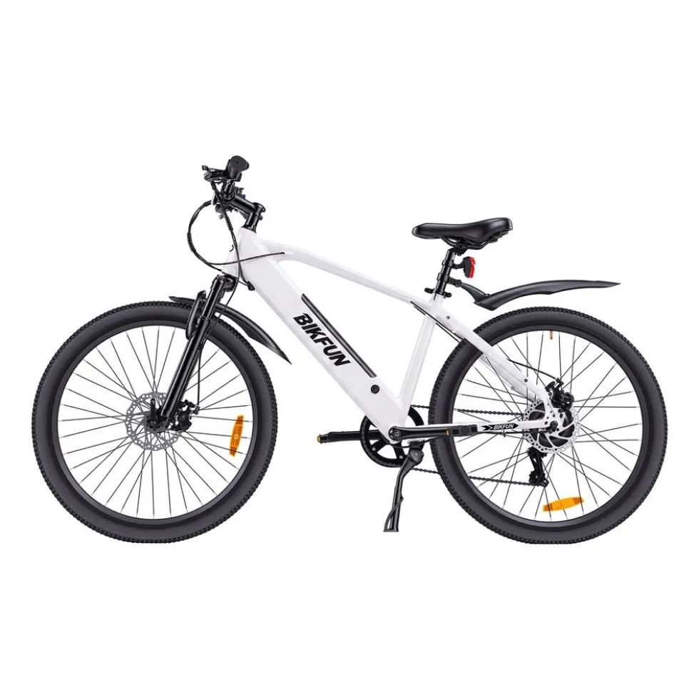 Rower elektryczny MTB Bikfun AMAK00054, koła 26'', biały