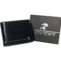 Skórzany portfel męski Rovicky, 9,5 x 12,5 x 2,5 cm