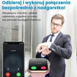 Smartwatch Extralink Lifestyle F89, 2 opaski, złoty