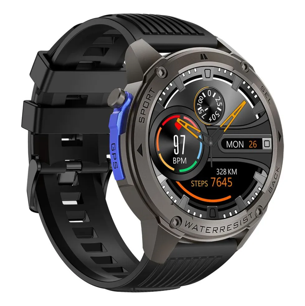 Smartwatch Tracer GP-Fit2, 1,43'', wodoodporny, 2 paski, czarny, granatowy