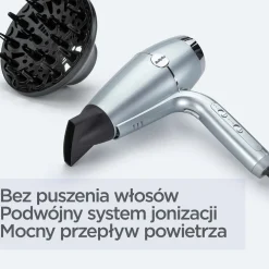 Suszarka BaByliss Hydro Fusion 2100 D773DE, 2100 W, niebieska