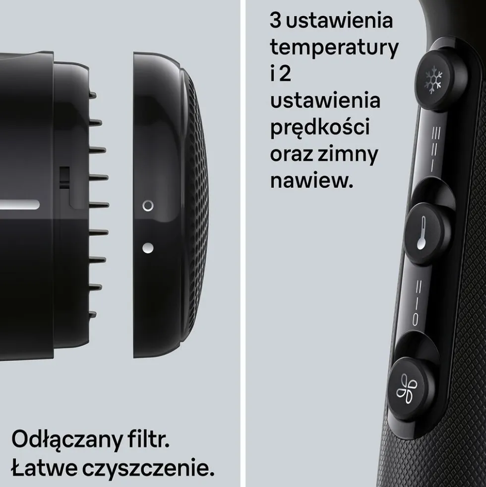 Suszarka Braun HD200E, 2000 W, czarna