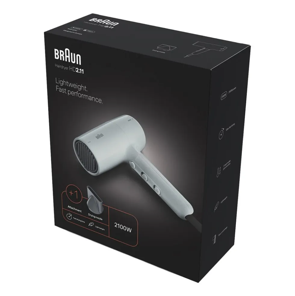 Suszarka Braun HD211E, 2100 W, szara