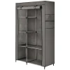 Szafa tekstylna Smukee Home, 105 x 45 x 170 cm, składana, szara
