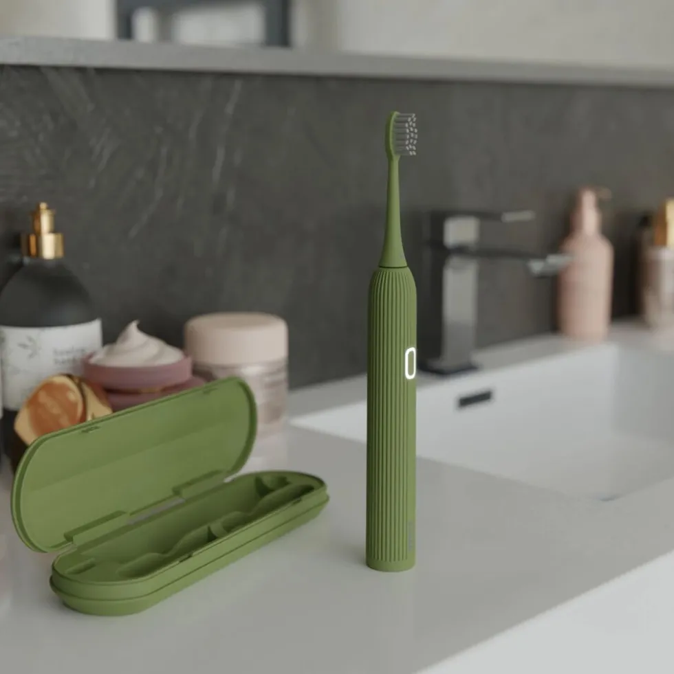 Szczoteczka soniczna Tesla Smart TS200 Bluetooth, zielona, 3 końcówki