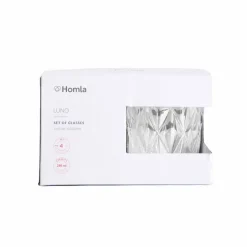 Szklanki Homla Luno, 4 sztuki, 280 ml, transparentne