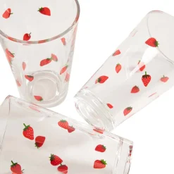Szklanki Homla Token Summer, 3 sztuki, 300 ml, truskawki