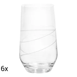 Szklanki wysokie Zwieger Spiral, 6 sztuk, 400 ml, transparentne