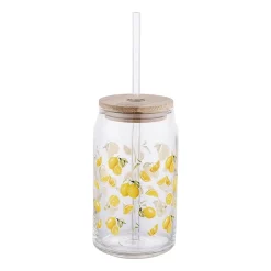 Szklanki ze słomką Florina Citrini, 6 sztuk, 450 ml, żółte