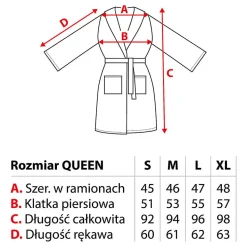 Szlafrok Comfort Queen, granat, L