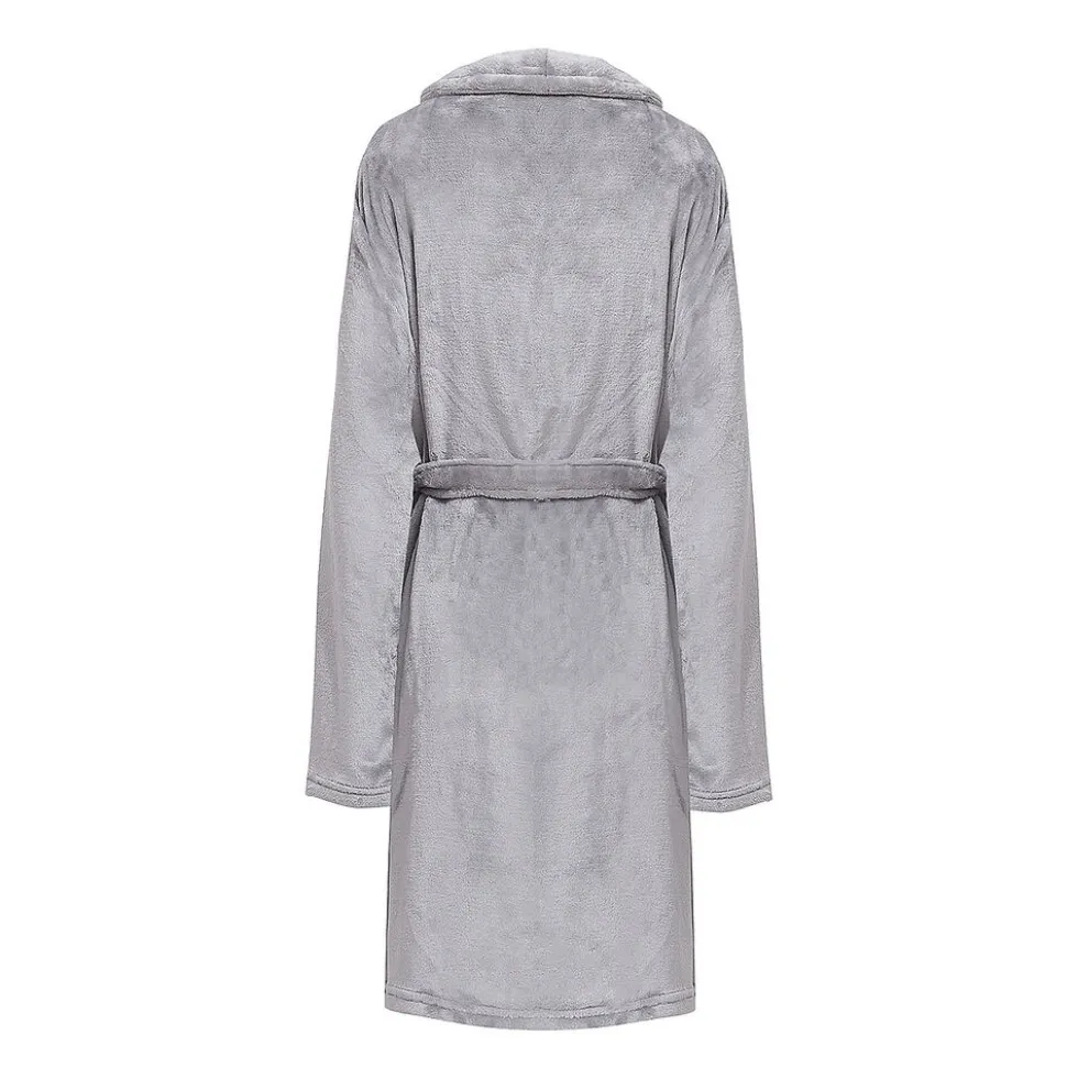 Szlafrok Comfort Queen, srebrny, XL