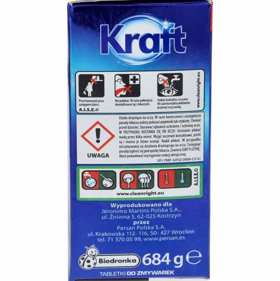 Tabletki do zmywarki Kraft All in One, cytryna, 38 szt.